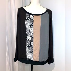 NY COLLECTION long sleeve blouse top women’s size Large